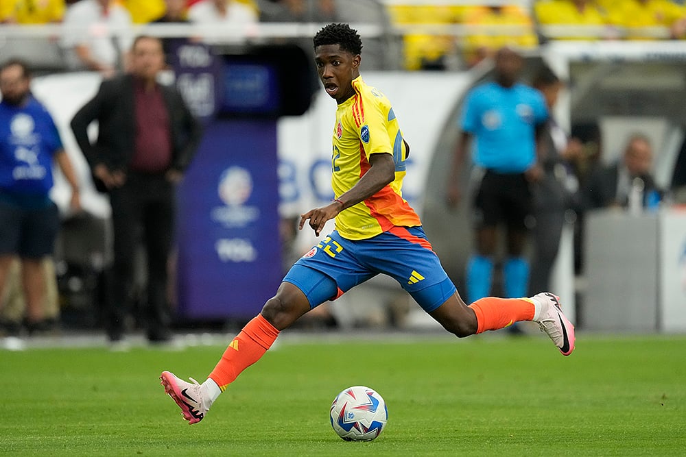 | Photo: AP/Matt York : Colombia's Yaser Asprilla